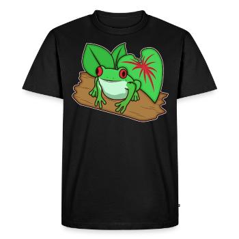 Frog Toad Animal Zoo Animal Park Jungle Gift - Men's Premium Organic T-Shirt - black - Front - Nico (187cm)