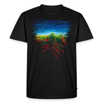 The mountain in me - Men's Premium Organic T-Shirt - black - Front - Nico (187cm)