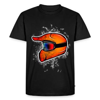 Motocross red - Men's Premium Organic T-Shirt - black - Front - Nico (187cm)