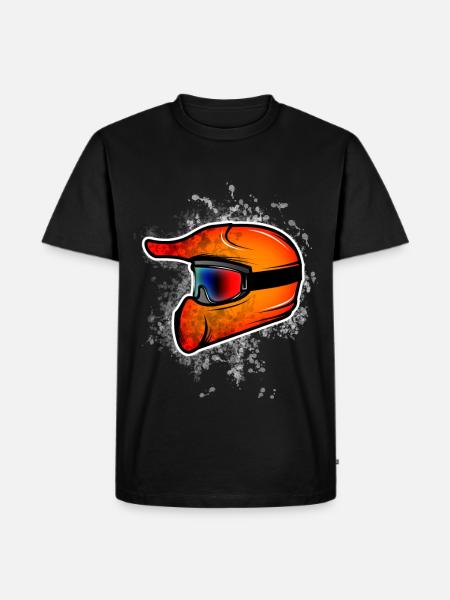 Motocross Rot - Männer Premium Bio T-Shirt - Schwarz