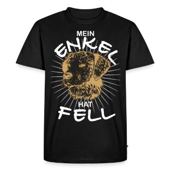 Hund Fell Oma Opa Enkel - Männer Premium Bio T-Shirt - Schwarz - Vorne - Nico (187cm)