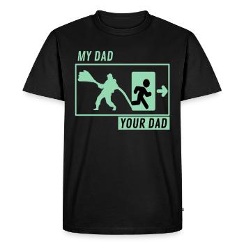 Pompier papa pompier - T-shirt Premium bio Homme - noir - Devant - Nico (187cm)