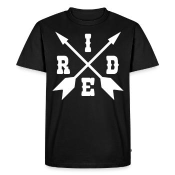 Moto Ride Rider Biker Bike - T-shirt Premium bio Homme - noir - Devant - Nico (187cm)