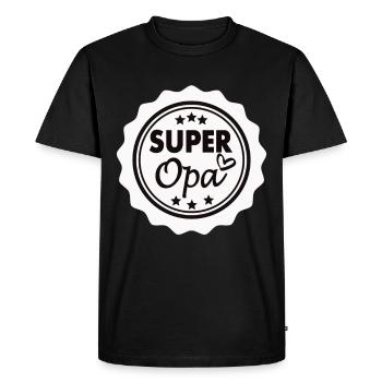 Super grand-père - T-shirt Premium bio Homme - noir - Devant - Nico (187cm)