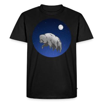 Tardigrade eau ours ecdysozoa espace - T-shirt Premium bio Homme - noir - Devant - Nico (187cm)