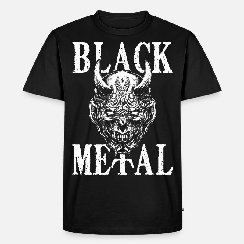 Black Metal Dämon - Männer Premium Bio T-Shirt - Schwarz