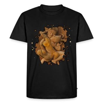 Stellung 10 - Männer Premium Bio T-Shirt - Schwarz - Vorne - Nico (187cm)