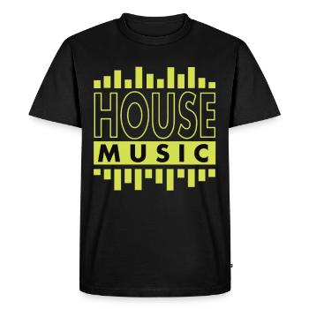 Musique House - T-shirt Premium bio Homme - noir - Devant - Nico (187cm)