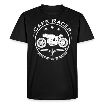 café racer - T-shirt Premium bio Homme - noir - Devant - Nico (187cm)