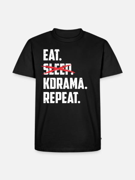 Eat Kdrama birthday gift Christmas - Men's Premium Organic T-Shirt - black