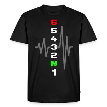 1N23456 - T-shirt Premium bio Homme - noir - Devant - Nico (187cm)