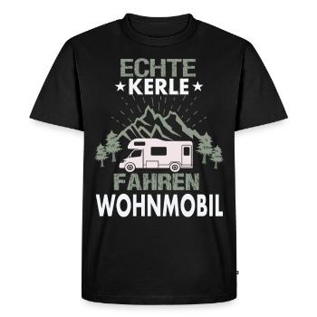 echte Kerle fahren Wohnmobil - Männer Premium Bio T-Shirt - Schwarz - Vorne - Nico (187cm)