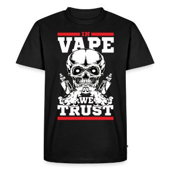 En vape, nous avons confiance - T-shirt Premium bio Homme - noir - Devant - Nico (187cm)