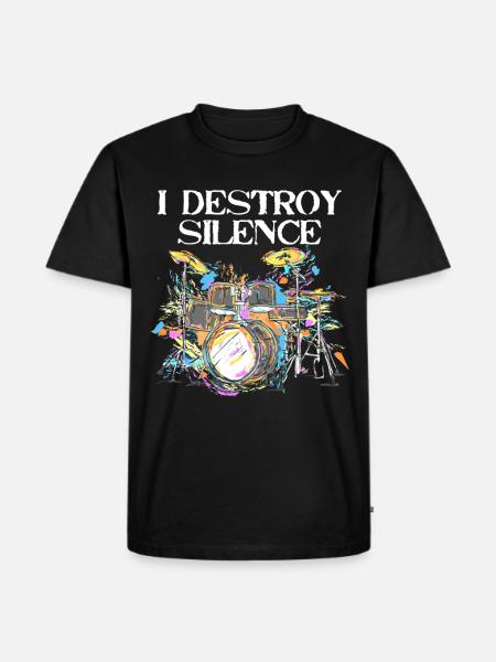 Je détruis le silence - T-shirt Premium bio Homme - noir