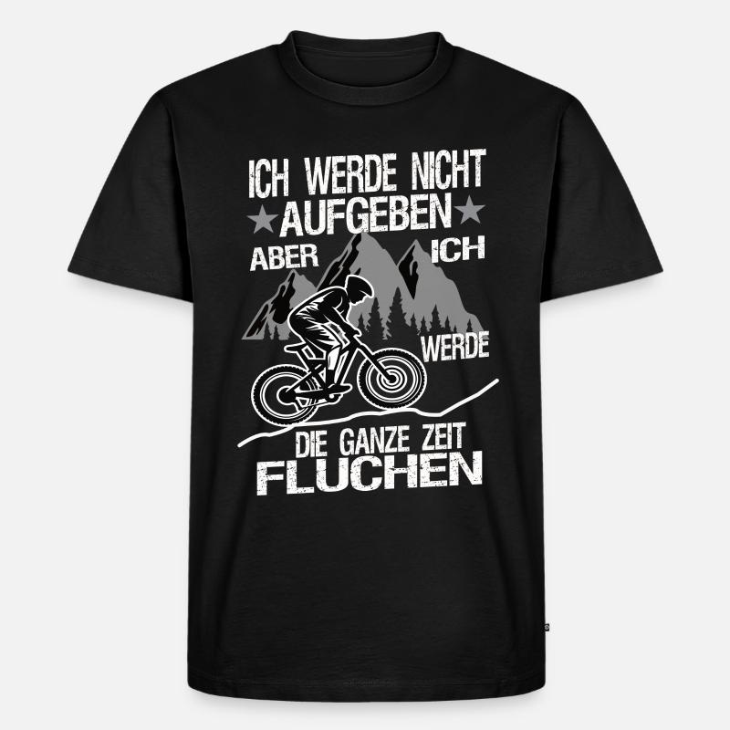 Ich werde nicht Aufgeben - Männer Premium Bio T-Shirt - Schwarz