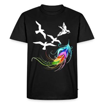 Plume - T-shirt Premium bio Homme - noir - Devant - Nico (187cm)