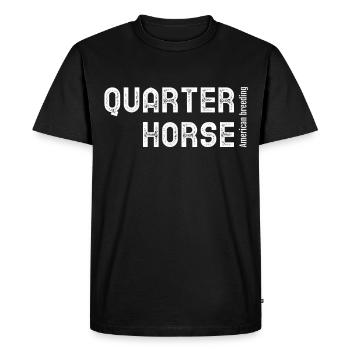 Quarter Horse American breeding Westernreiten QH - T-shirt Premium bio Homme - noir - Devant - Nico (187cm)
