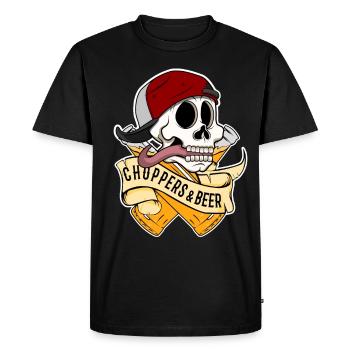 Choppers and Beer - T-shirt Premium bio Homme - noir - Devant - Nico (187cm)