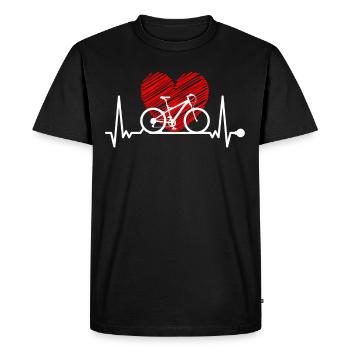 Pulsation vélo de montagne vélo de descente - T-shirt Premium bio Homme - noir - Devant - Nico (187cm)