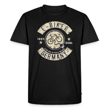 E-biker e-bike e-bike pensioner vélo cycliste - T-shirt Premium bio Homme - noir - Devant - Nico (187cm)
