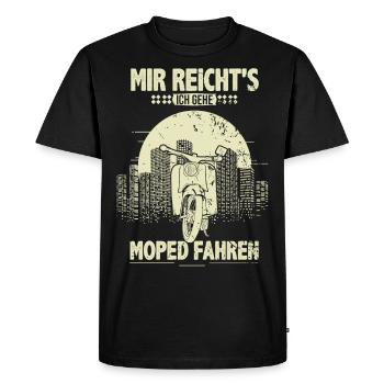 Ostalgie Schwalbe Simson Suhl - mir reichts - Männer Premium Bio T-Shirt - Schwarz - Vorne - Nico (187cm)