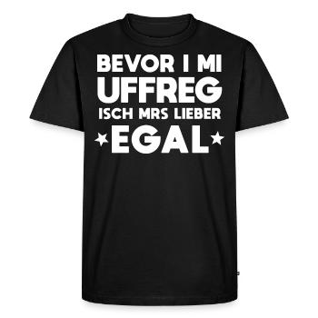 Bevor I Mi Uffreg - Männer Premium Bio T-Shirt - Schwarz - Vorne - Nico (187cm)