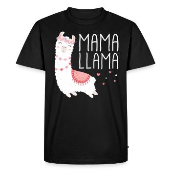 Idée de cadeau d'anniversaire pour la fête des mères Mama Llama Llama - T-shirt Premium bio Homme - noir - Devant - Nico (187cm)