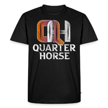 QH Quarter Horse Westernpferd Westernreiten - T-shirt Premium bio Homme - noir - Devant - Nico (187cm)