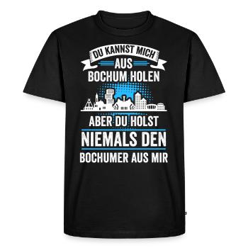 Bochum Skyline Bochumer Bergbau Ruhrpott Lustig - Männer Premium Bio T-Shirt - Schwarz - Vorne - Nico (187cm)