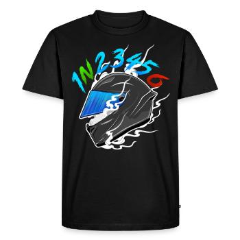 Motorcycle Rider Helmet 1N23456 - Men's Premium Organic T-Shirt - black - Front - Nico (187cm)