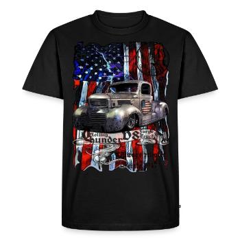 Camionnette Rolling Thunder V8 États-Unis - T-shirt Premium bio Homme - noir - Devant - Nico (187cm)