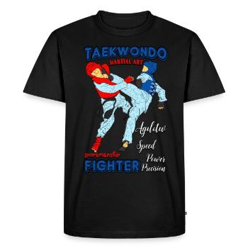 Taekwondo Martial Art - Men's Premium Organic T-Shirt - black - Front - Nico (187cm)