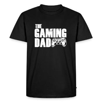 Gaming Dad - Joueur de jeux vidéo - T-shirt Premium bio Homme - noir - Devant - Nico (187cm)