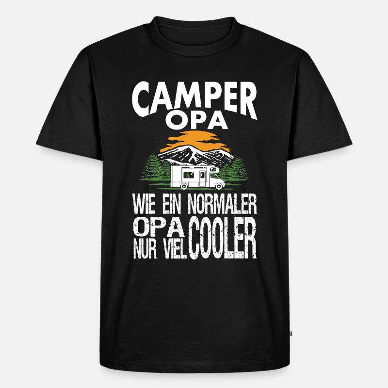Camper Opa Geschenk - Männer Premium Bio T-Shirt - Schwarz
