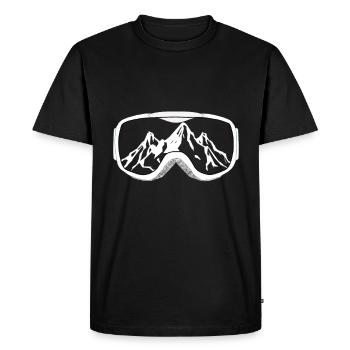 Ski goggles Mountains Ski - Men's Premium Organic T-Shirt - black - Front - Nico (187cm)