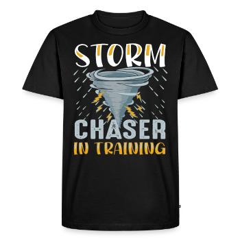 Storm chaser in training Shirt for Tornado chasers - Men's Premium Organic T-Shirt - black - Front - Nico (187cm)