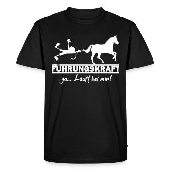 Führungskraft Westernreiten Pferd Reiterin QH - Männer Premium Bio T-Shirt - Schwarz - Vorne - Nico (187cm)