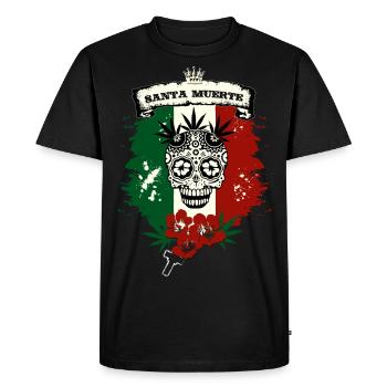 Santa Muerte - T-shirt Premium bio Homme - noir - Devant - Nico (187cm)