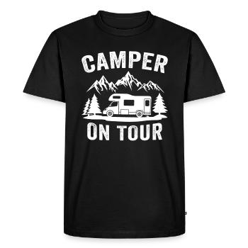 camping camper on tour - Men's Premium Organic T-Shirt - black - Front - Nico (187cm)