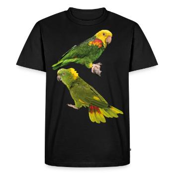 Parrots - Men's Premium Organic T-Shirt - black - Front - Nico (187cm)