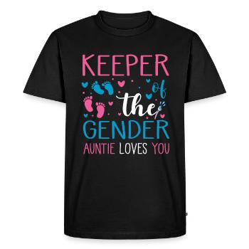 Keeper Of The Gender Pink Or Blue Design for a - T-shirt Premium bio Homme - noir - Devant - Nico (187cm)