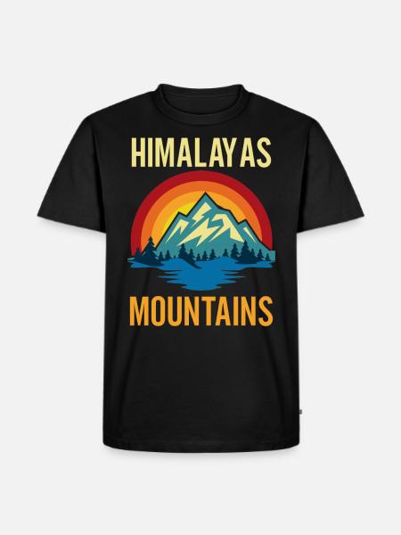 Himalayas Mountains Sunset - Men's Premium Organic T-Shirt - black