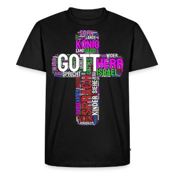 Die Bibel - Männer Premium Bio T-Shirt - Schwarz - Vorne - Nico (187cm)