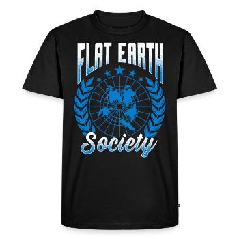 flat earth global lockdown the conspiracy - T-shirt Premium bio Homme - noir - Devant - Nico (187cm)