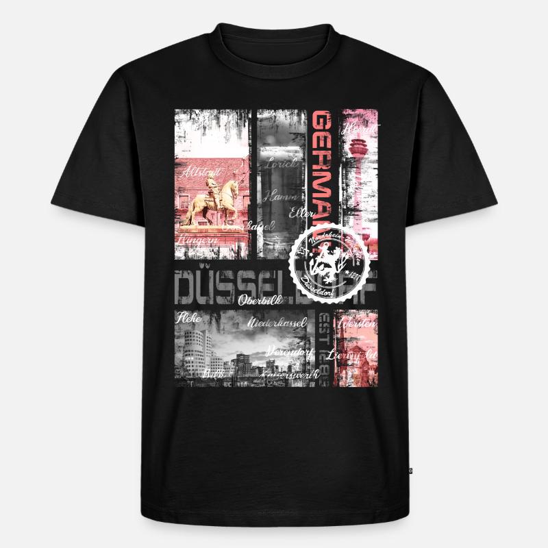 Düsseldorfer Collage 2021 - Männer Premium Bio T-Shirt - Schwarz
