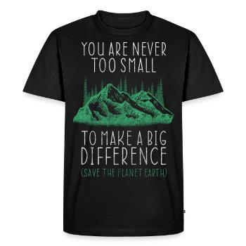 Nature Conservation Planet Ocean - Men's Premium Organic T-Shirt - black - Front - Nico (187cm)