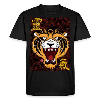 tigre - T-shirt Premium bio Homme - noir - Devant - Nico (187cm)