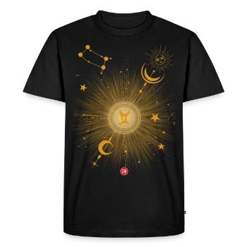 Gémeaux - T-shirt Premium bio Homme - noir - Devant - Nico (187cm)