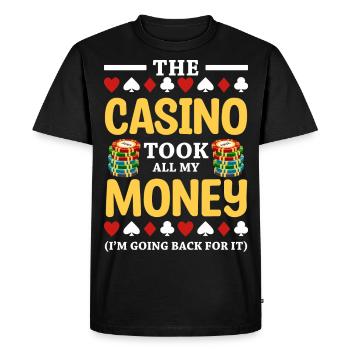 Card Game Ace - Men's Premium Organic T-Shirt - black - Front - Nico (187cm)