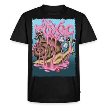 snail - Men's Premium Organic T-Shirt - black - Front - Nico (187cm)